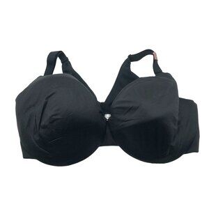 Cacique Black Lightly Lined Full Coverage Bra Size Nylon & Spandex 44DD